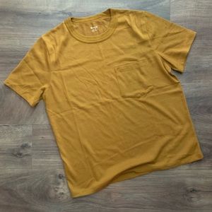 Madewell Carmel Brown Short Sleeve Box Tee